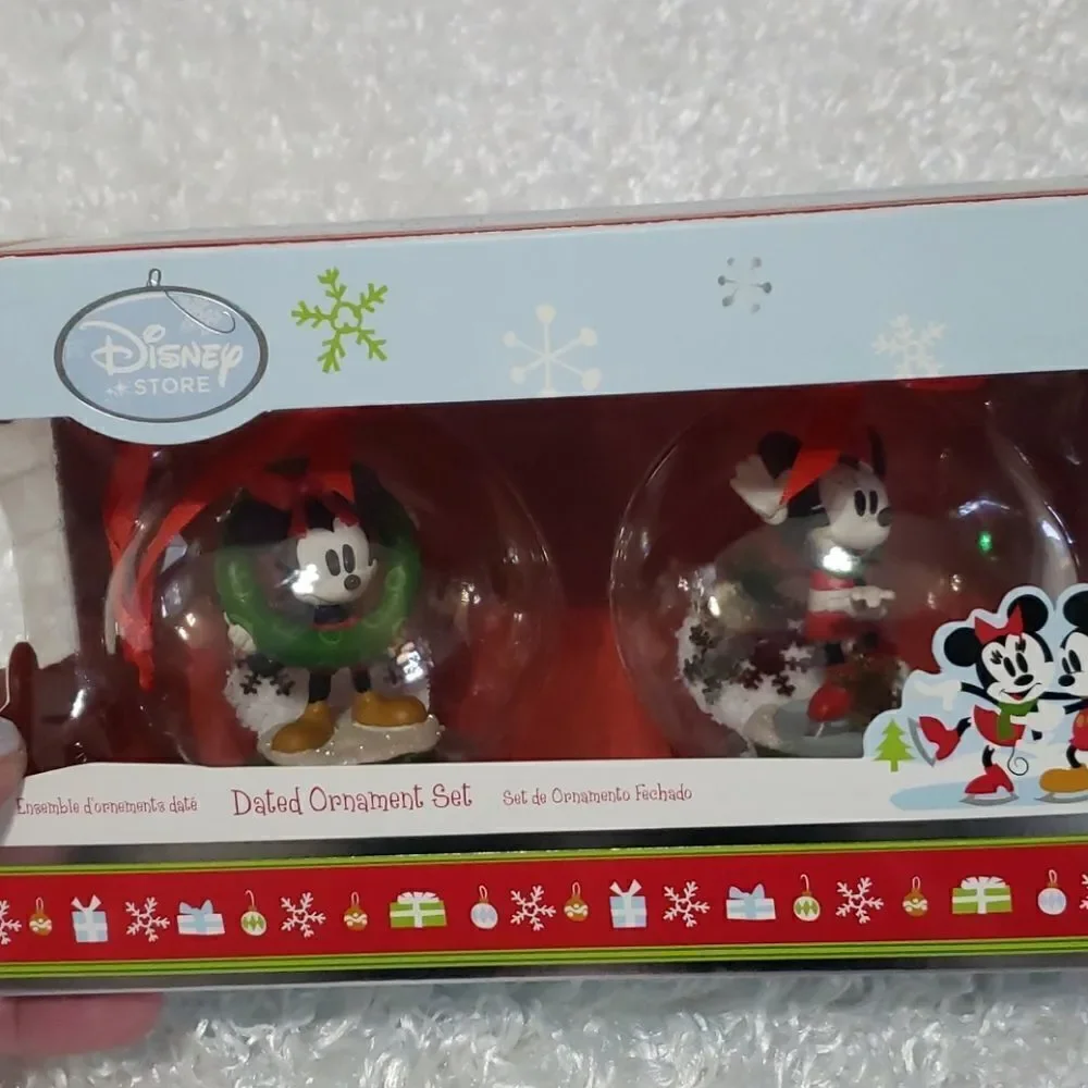 New 2 pack shatterproof Disney ornaments